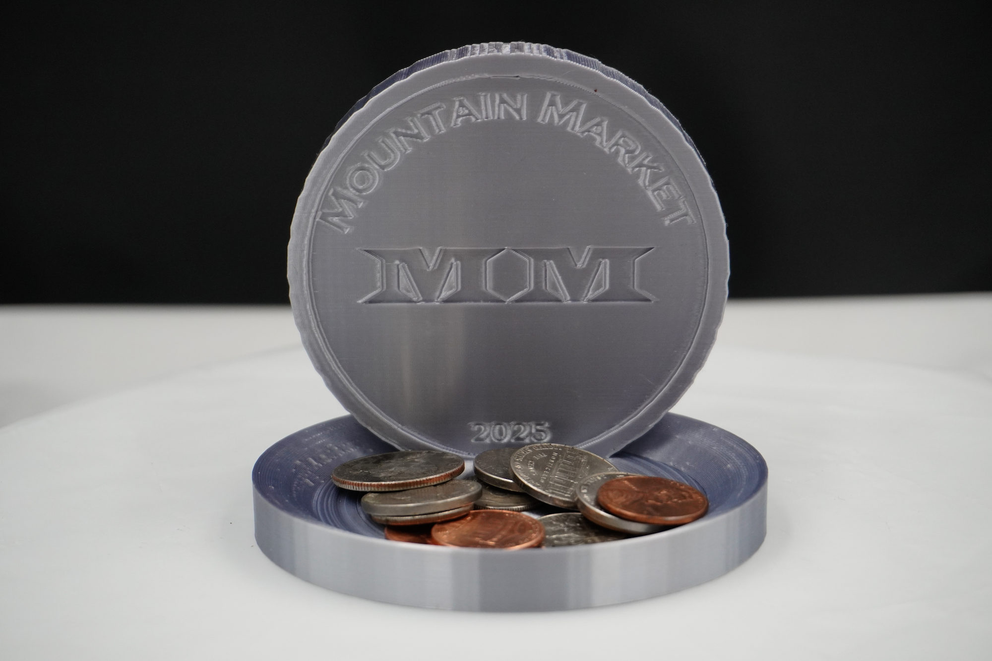 Silver & Gold Coin Holder Dish For Extra Change